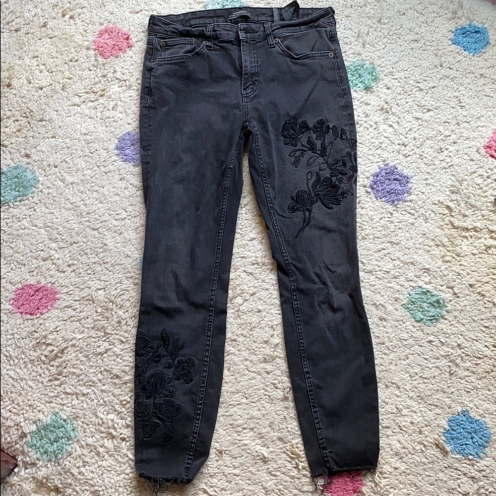 Zara Embroidered Jeans
